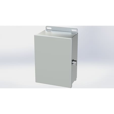 Saginaw Control & Engineering Electrical Enclosures, 8.13 in H, 4 in D, 6 in W, NEMA 3R, 4, 4X, 12, 13, 316 Stainless Steel SCE-8064CHNFSS6
